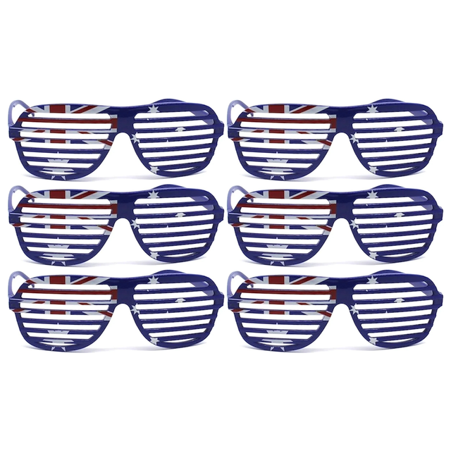 6x Australia Flag Sunglasses for Party and Costumes (Bulk Pack)