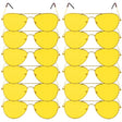 12x Yellow Aviator Party Glasses – Fun Novelty Accessory Australia Day Green Gold Bulk