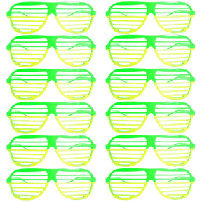 12x Green & Gold Lined Party Glasses Bulk Pack - Australia Day/Fun Event Accessory