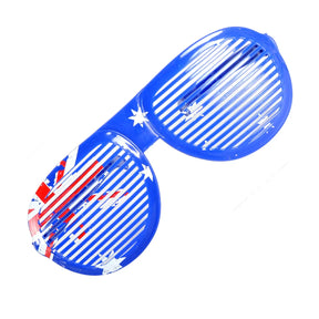 Jumbo Australia Flag Glasses - Oversized Wide Wayfarers for Costume/Party