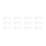 12x Party Glasses Shutter Shades Sunglasses 1980s Glasses Costume Party in White