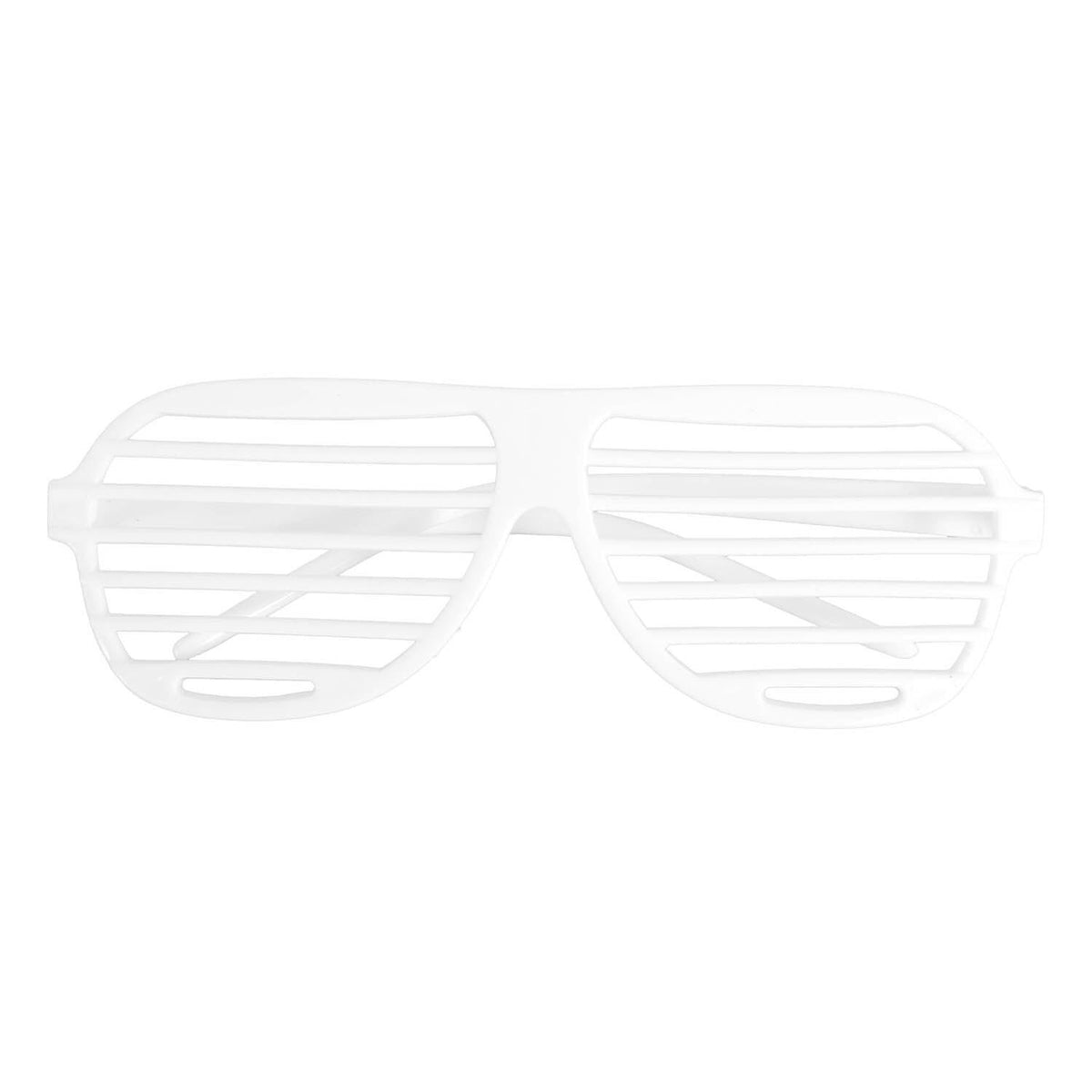 12x Party Glasses Shutter Shades Sunglasses 1980s Glasses Costume Party in White