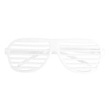 12x Party Glasses Shutter Shades Sunglasses 1980s Glasses Costume Party in White