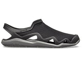 Crocs Swiftwater Mesh Wave Mens Clogs - Black/Slate Grey (Waterproof Sandals/Slides)