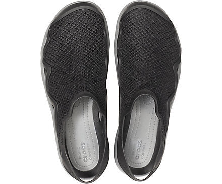 Crocs Swiftwater Mesh Wave Mens Clogs - Black/Slate Grey (Waterproof Sandals/Slides)