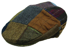 Hanna Hats Plain Tweed Vintage Patch Flat 100% Wool Cap  - Handmade in Ireland (Size XXL)