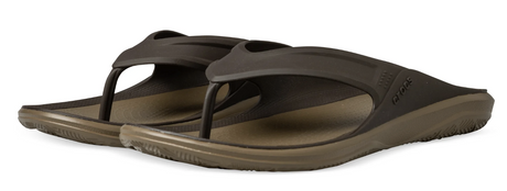 Crocs Mens Swiftwater Wave Flip Flops Ultralightweight Thongs - Espresso/Walnut