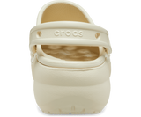 Crocs Womens Classic Platform Clog Sandals Slip On Shoes - Bone