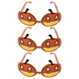 3x Pumpkin Sunglasses Pack - Halloween Costume/Fancy Dress Party