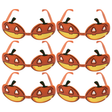 6x Pumpkin Sunglasses Bulk Pack - Halloween Costume/Fancy Dress Party