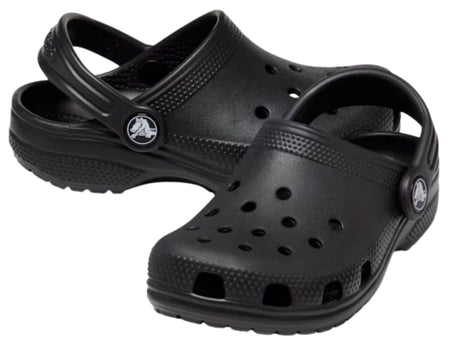 Crocs Kids Classic Breathable Clogs - Black (Summer Childrens Shoes/Sandals/Slides)