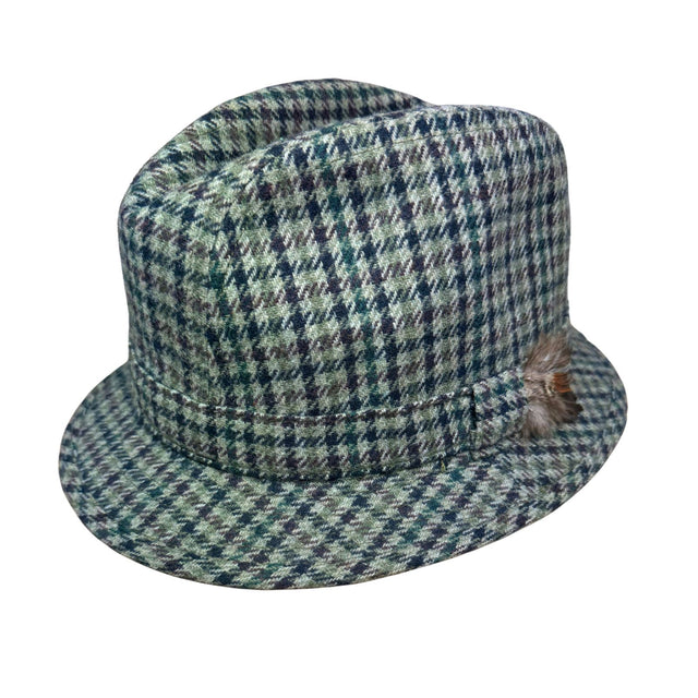Failsworth Norfolk Mixed Fibre Drop Brim Hat - MADE IN UK - Green/Brown