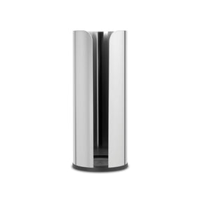 Brabantia ReNew Toilet Roll Dispenser - Brilliant Steel (Bathroom Paper Holder)