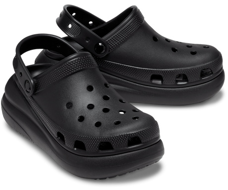Crocs Classic Crush Platform Clog Sandals - Black