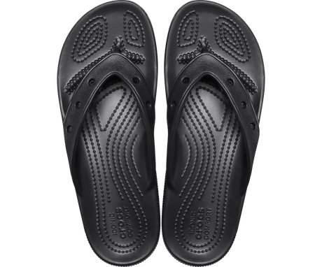 Crocs Mens Classic Flip Lightweight Comfortable Flip Flop Sandal - Black