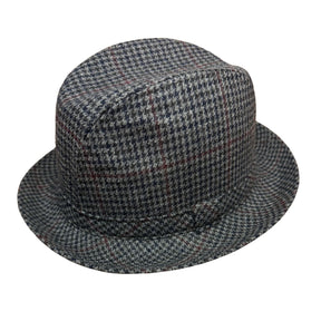 Kent Mens Wool Tweed Dress Trilby Hat - Made in Italy (58cm)