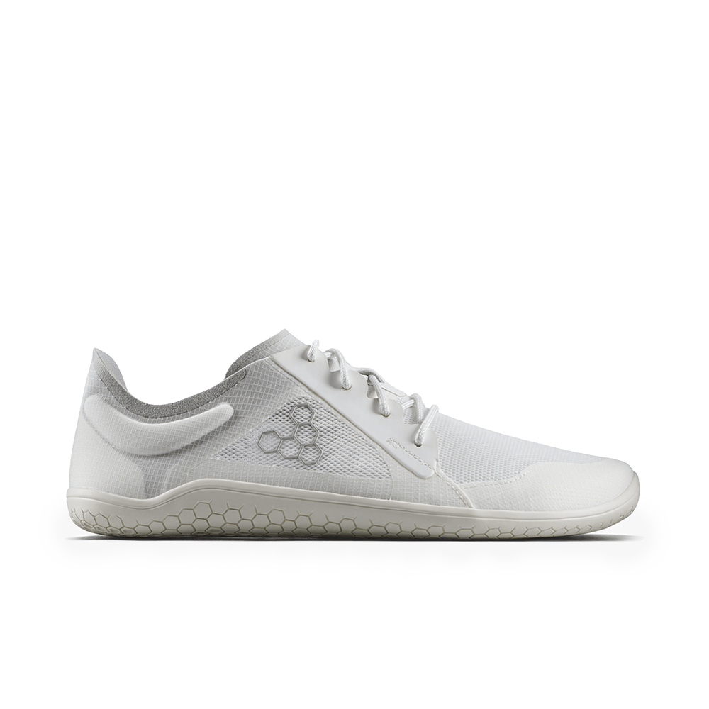 Vivobarefoot Womens Primus Lite IV Barefoot Shoes - Mineral White (Lightweight Recycled Runners)
