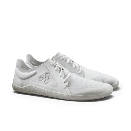 Vivobarefoot Womens Primus Lite IV Barefoot Shoes - Mineral White (Lightweight Recycled Runners)