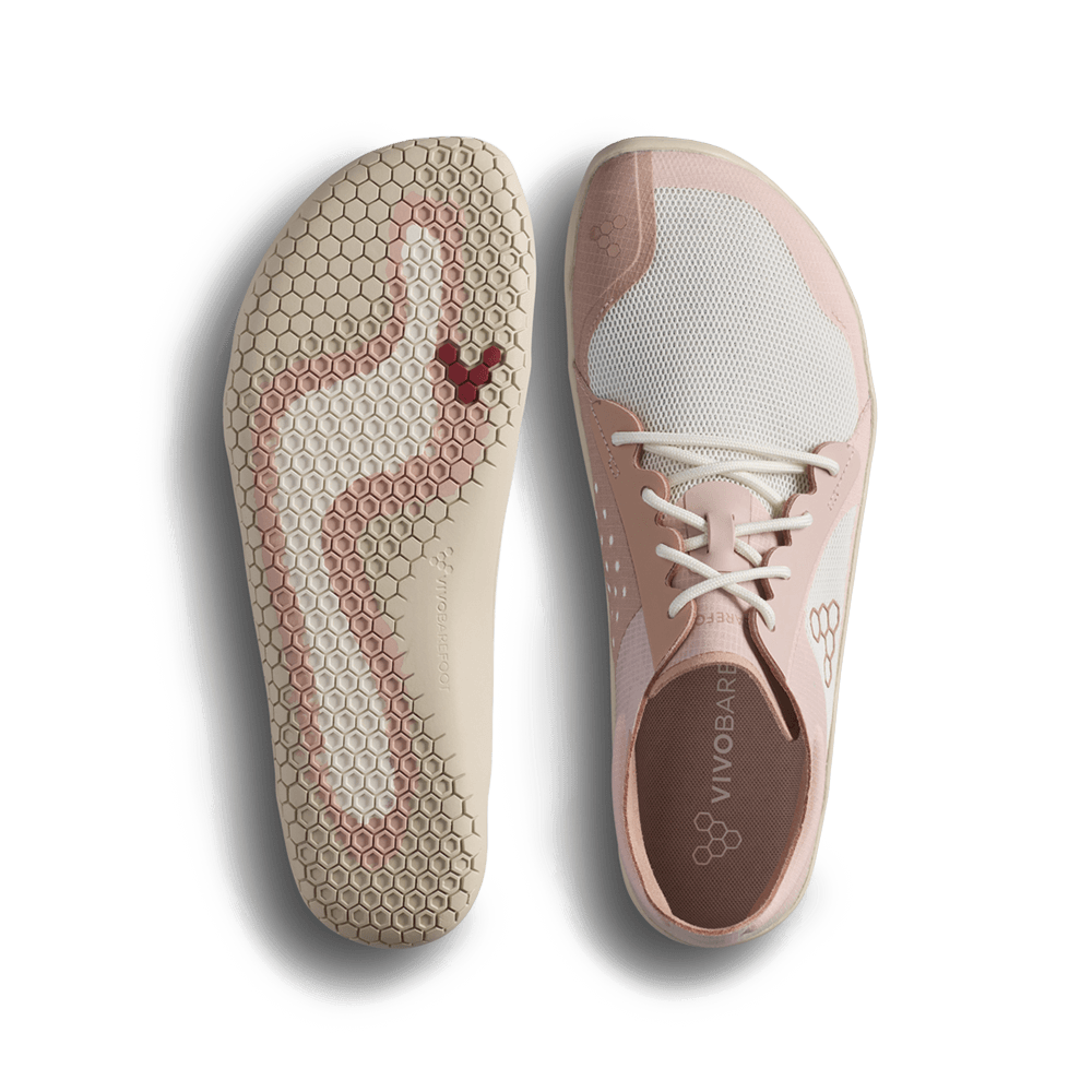 Vivobarefoot Womens Primus Lite IV Barefoot Shoes - Dusty Rose (Lightweight Recycled Runners)