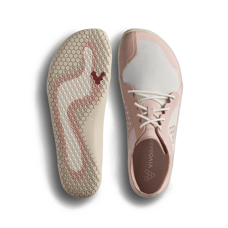 Vivobarefoot Womens Primus Lite IV Barefoot Shoes - Dusty Rose (Lightweight Recycled Runners)