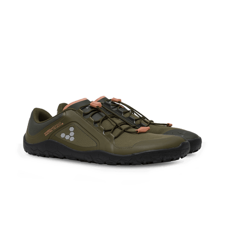 Vivobarefoot Womens Primus Trail III All Weather FG Barefoot Shoes - Dark Olive (Trail Runners)