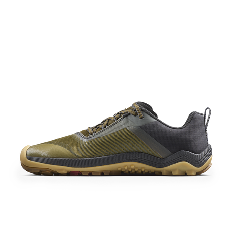 Vivobarefoot Womens Primus Trail Flow Barefoot Shoes - Dark Olive (Lightweight Recycled Runners)