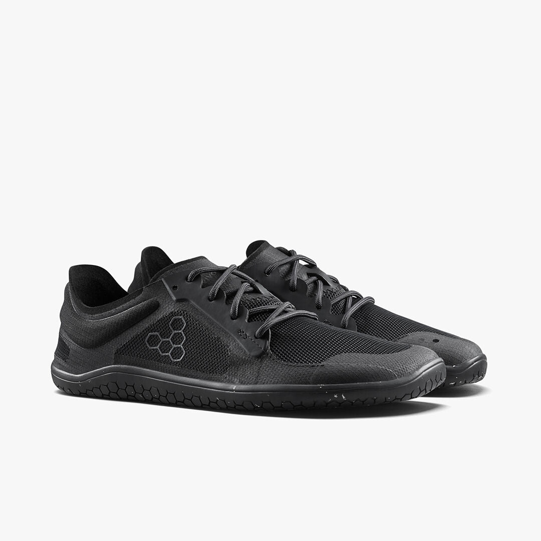 Vivobarefoot Womens Primus Lite 3.5 Barefoot Shoes - Obsidian Black (Lightweight Recycled Runners)