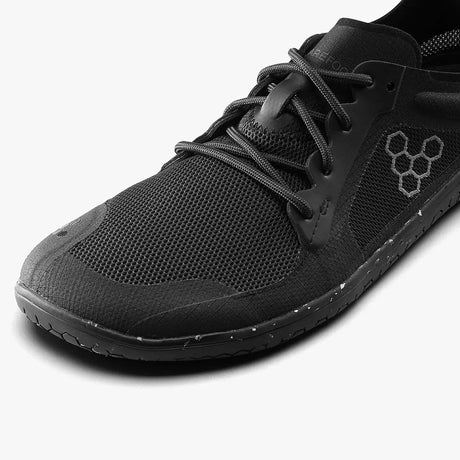 Vivobarefoot Womens Primus Lite 3.5 Barefoot Shoes - Obsidian Black (Lightweight Recycled Runners)