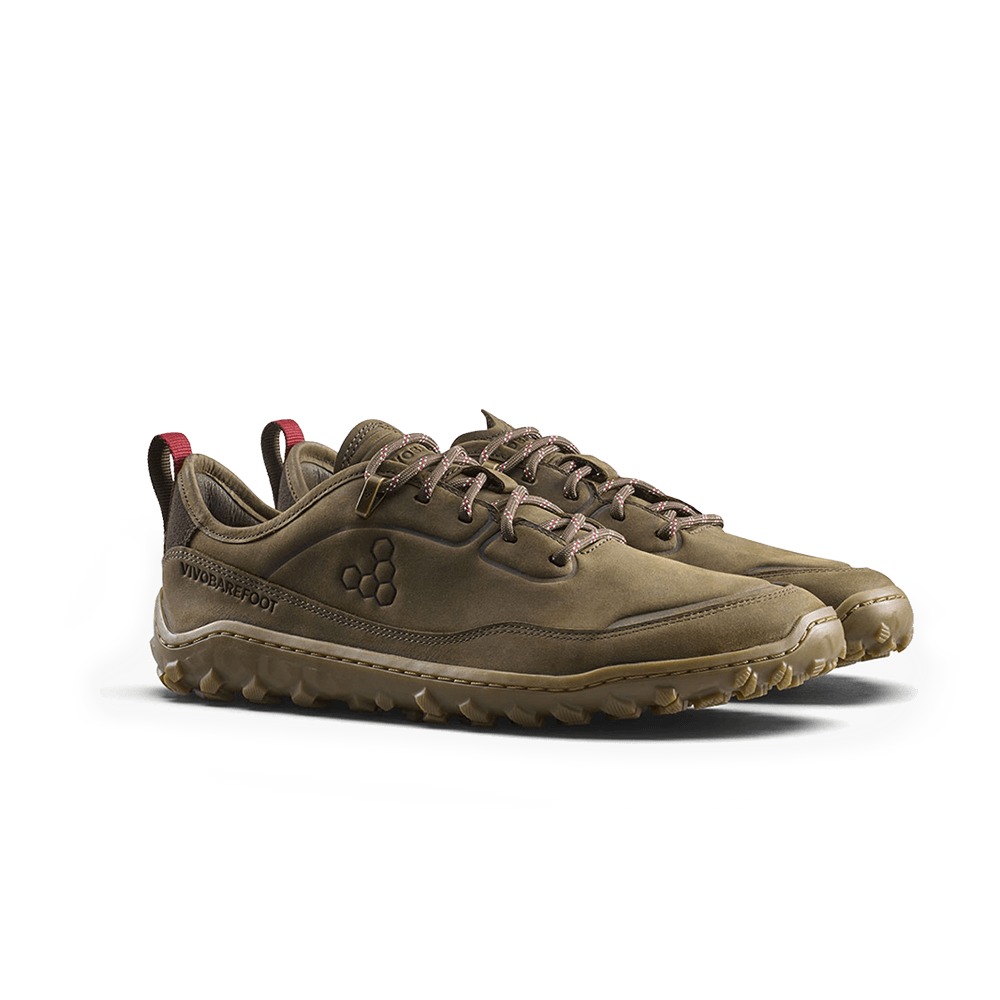 Vivobarefoot Womens Tracker Leather AT Low II Walking Shoes - Bracken Brown
