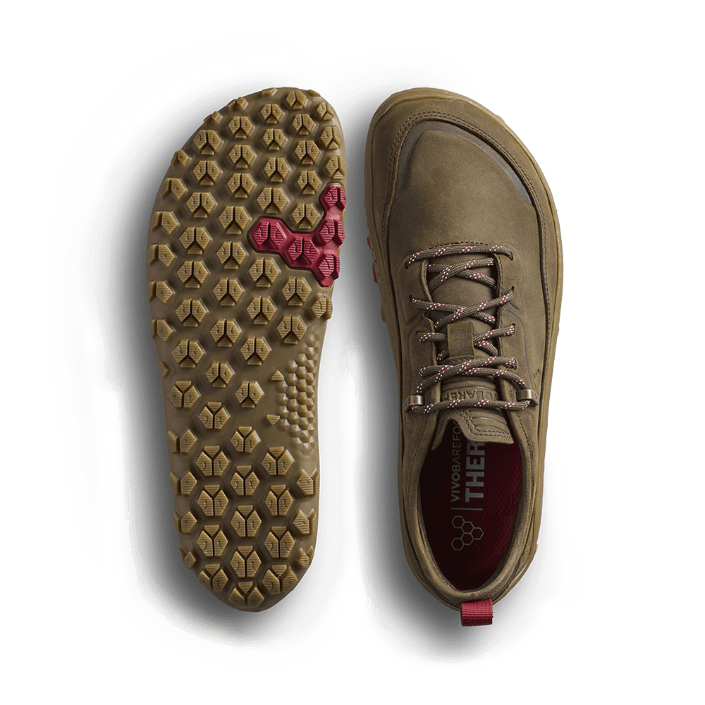 Vivobarefoot Womens Tracker Leather AT Low II Walking Shoes - Bracken Brown