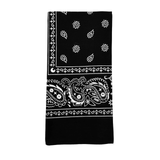 20x BANDANA Paisley 100% COTTON Head Wrap Durag Bandanna Scarf Mask BULK - Black