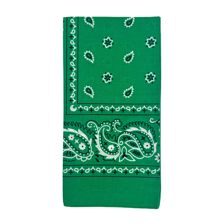 20x BANDANA Paisley 100% COTTON Head Wrap Durag Bandanna Scarf Mask BULK - Dark Green