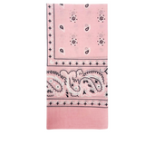 20x BANDANA Paisley 100% COTTON Head Wrap Durag Bandanna Scarf Mask BULK - Light Pink