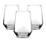3x 400ml Crown Summit Highball Tumbler Glass Set - Clear (Water/Juice/Cocktail Glassware)