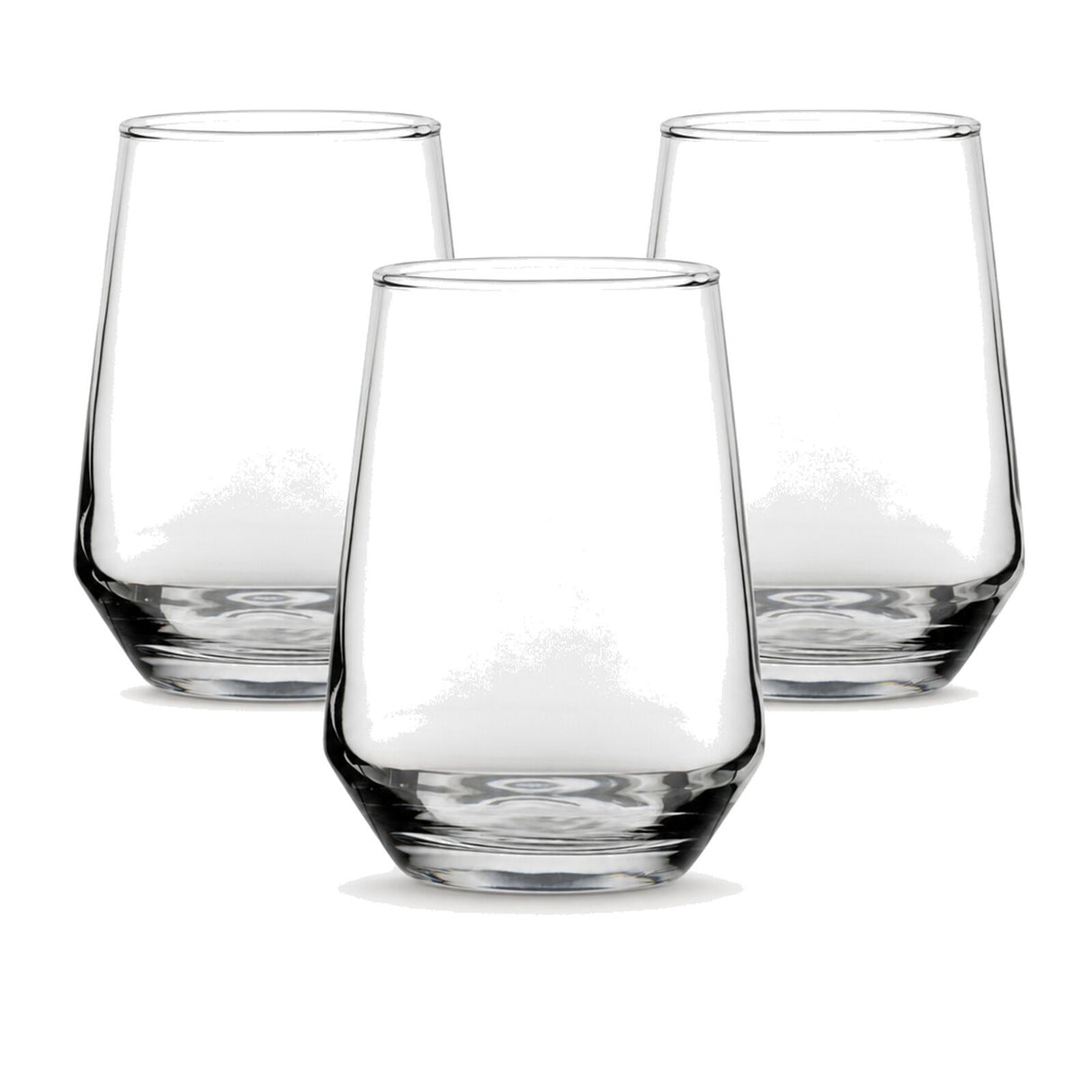 3x 400ml Crown Summit Highball Tumbler Glass Set - Clear (Water/Juice/Cocktail Glassware)
