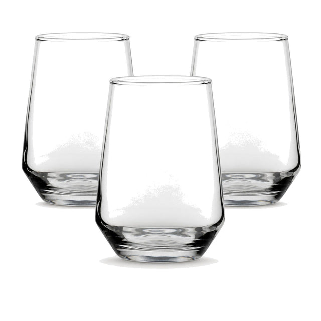 3x 400ml Crown Summit Highball Tumbler Glass Set - Clear (Water/Juice/Cocktail Glassware)