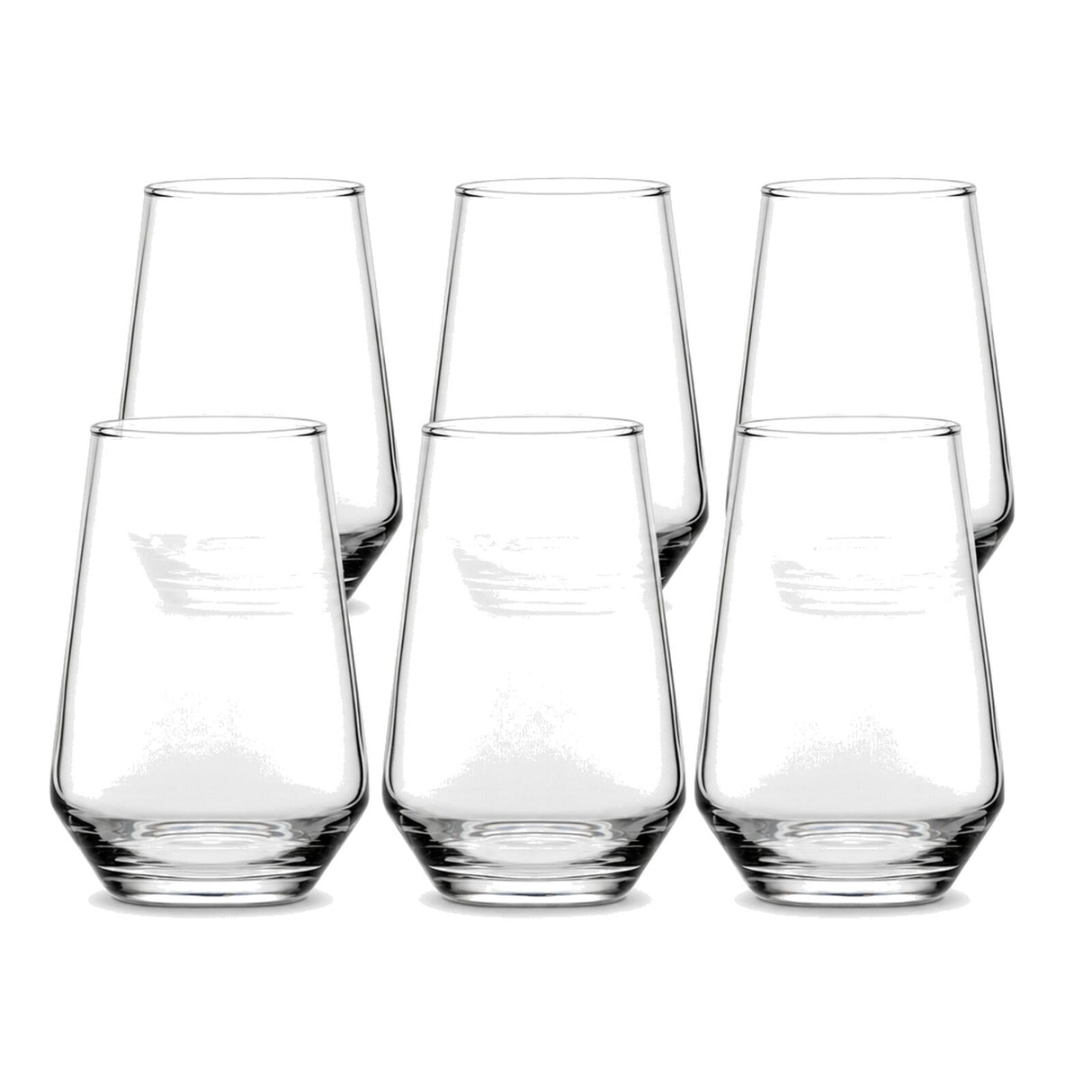 6x 400ml Crown Summit Highball Tumbler Glass Set - Clear (Water/Juice/Cocktail Glassware)