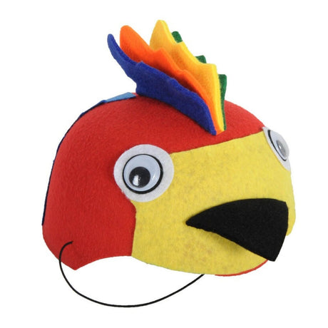 55cm Parrot Animal Hat - Australian Costume Accessory (Felt w/ Elastic Chin Strap)