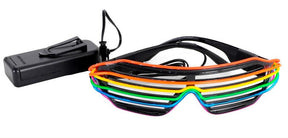 LED Light-Up Rainbow Glasses - Costume Sunglasses for Mardi Gras/Gay Pride/LGBTQ+ Party