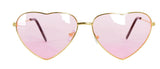 3x Light Pink Heart Sunglasses w/ Metal Frame for Costume/Party (Pack)