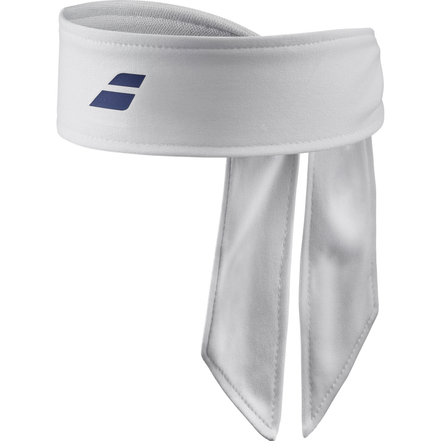 Babolat Tennis Tie Headband in White/Sodalite Blue