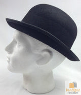 6x BOWLER HAT Party Costume Derby Fancy Dress Dance Halloween Vintage Cap BULK - Black