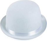 6x BOWLER HAT Party Vintage Costume Derby Felt Dance Halloween Bulk in White