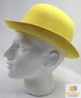 6x BOWLER HAT Party Costume Derby Fancy Dress Dance Halloween Vintage Cap BULK - Yellow