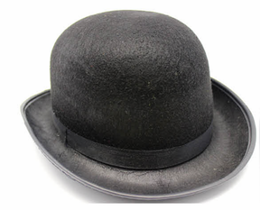 Black Bowler Hat - Vintage Derby Felt Costume for Dance/Fancy Dress Party