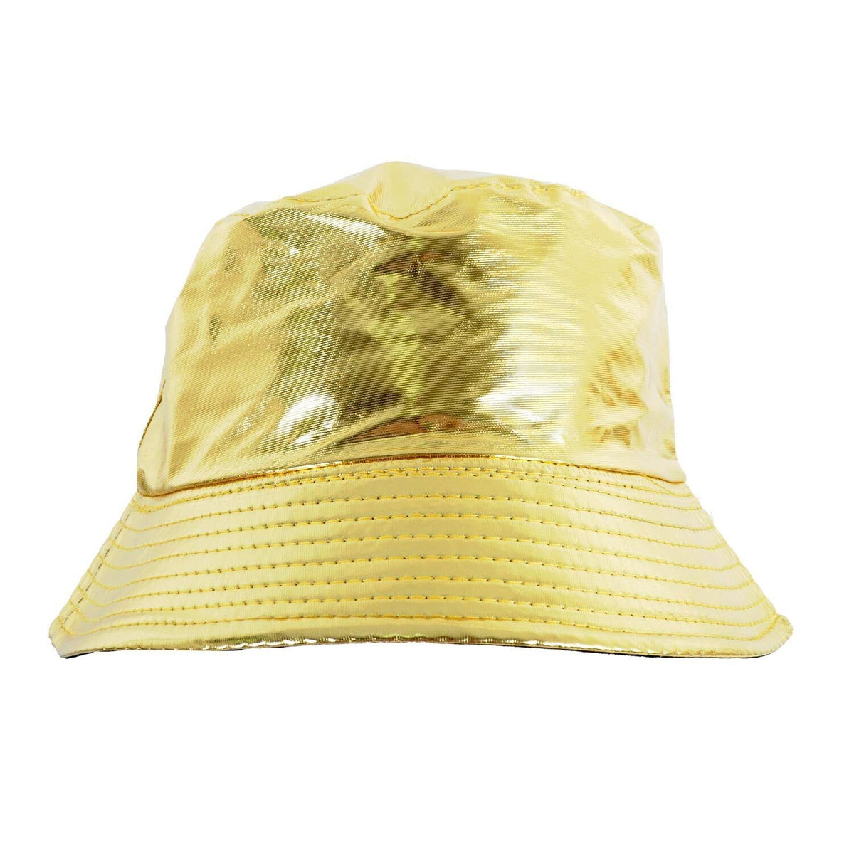 Metallic Bucket Hat for Parties and Costumes in Gold