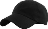 Plain Black Baseball Cap - Adjustable One Size