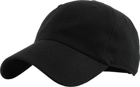 3x Plain Black Baseball Cap Pack - Adjustable One Size