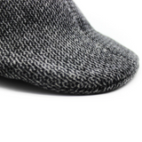 Mens Herringbone Driving Cabbie Flat Cap - Grey (Gatsby 20s Ivy Newsboy Hat)