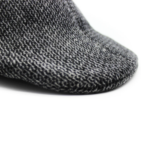 3x Mens Herringbone Driving Cabbie Flat Cap Pack - Grey (Gatsby 20s Ivy Newsboy Hat)
